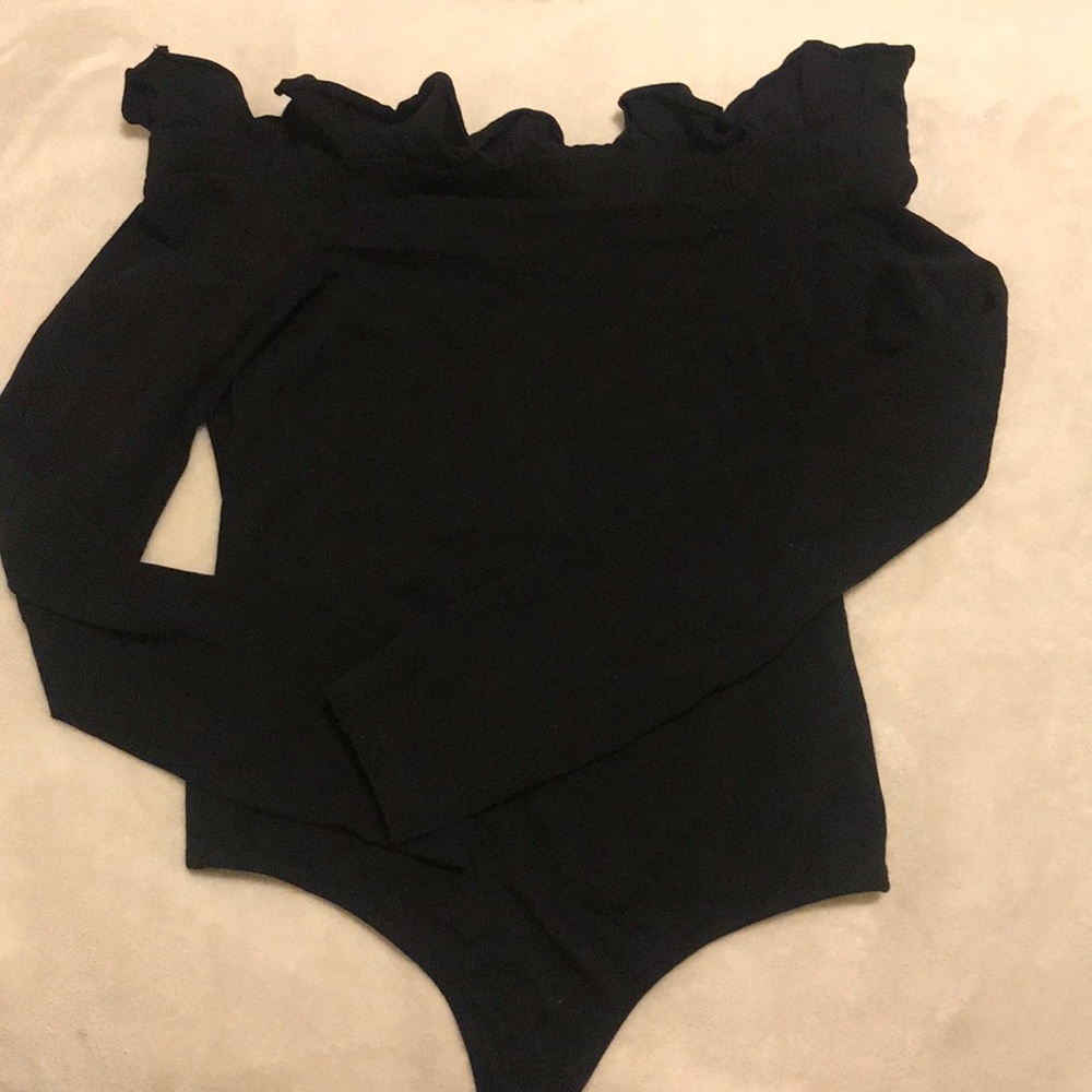 ASOS Ruffle off-shoulder bodysuit